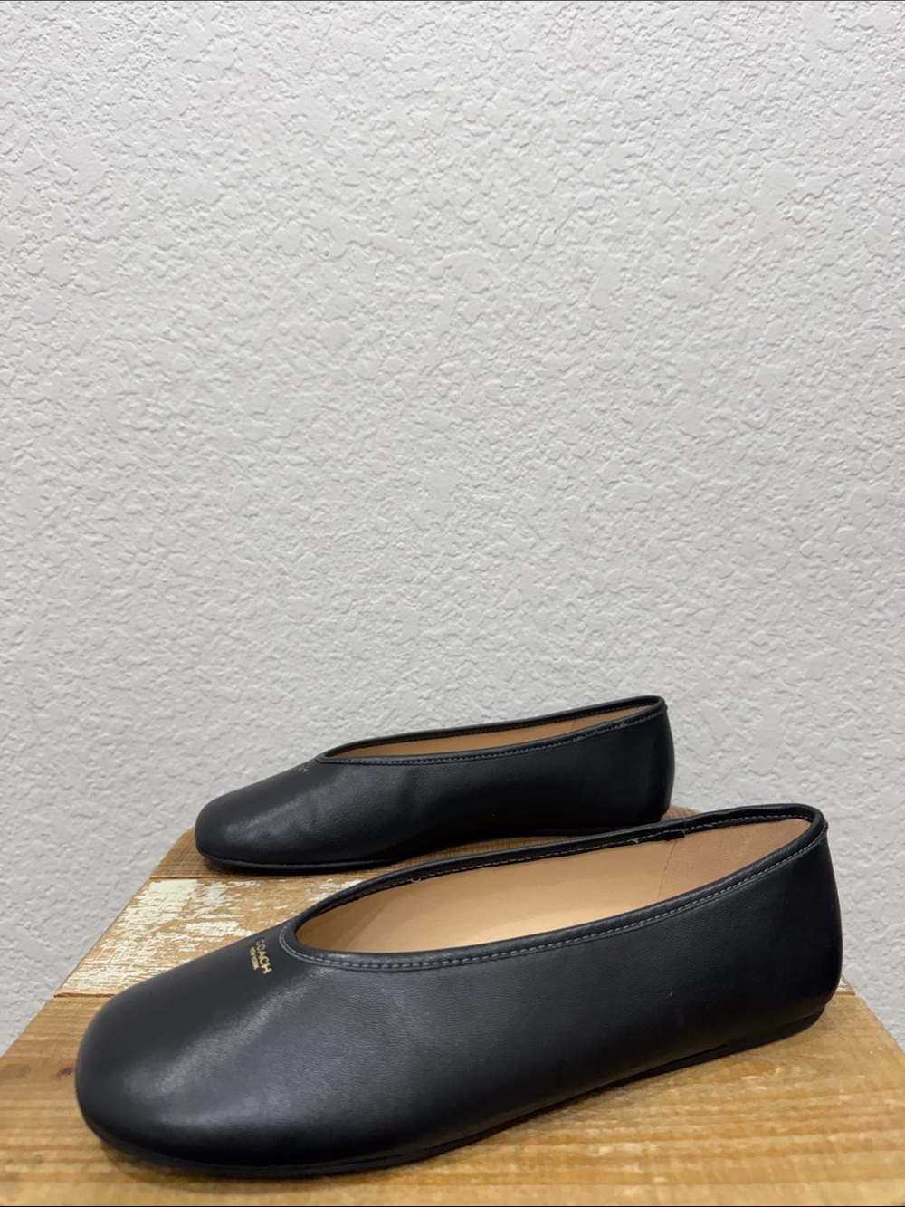 Coach Houston Black Leather Ballet Flats Size 8.5 NEW - Picture 5 of 9